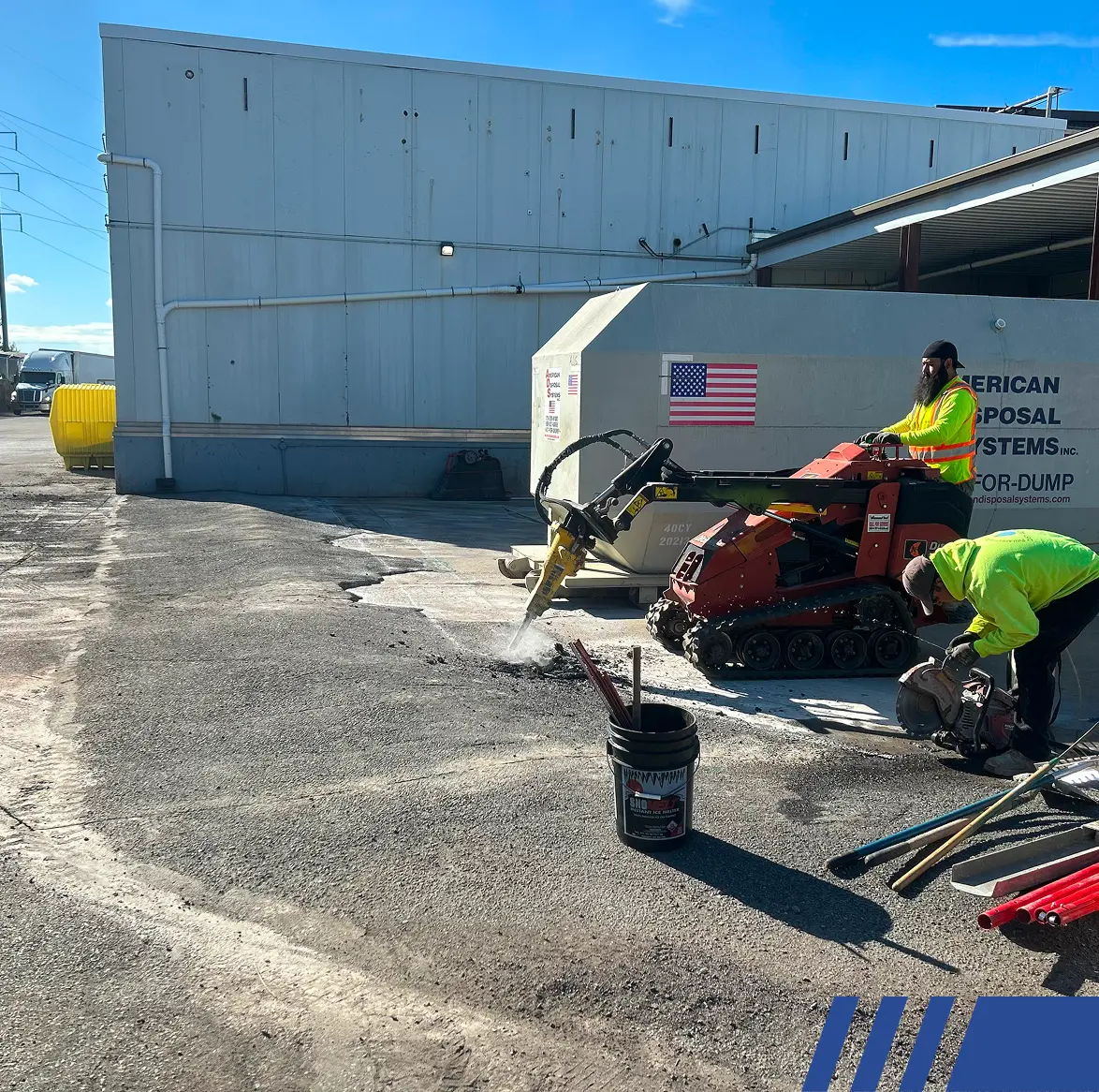 drilling into pavement project Safe Handling of Full Building Removal