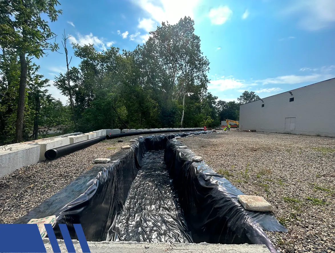 excavation project in the midst of being done